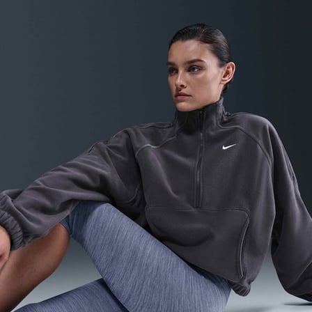 Sportswear Therma-Fit Half-Zip Polar OVERSIZE Kadın Sweatshirt-SPORTXSTORE