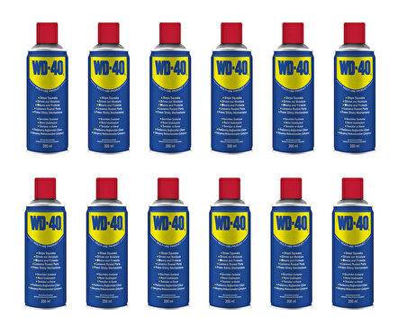 WD40 Pas Sökücü, Koruyucu, Yağlayıcı Sprey 200ml 12 Adet  
