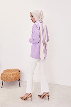 İspanyol Paça Pantolon-Ekru