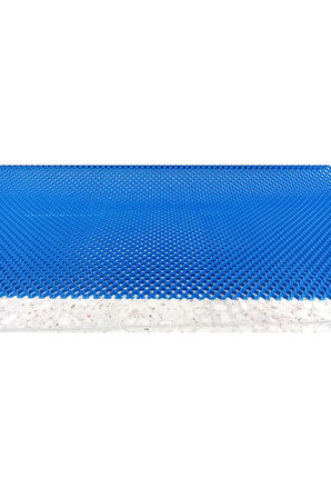 PVC PASPAS 90 X 100 CM MAVİ BANYO KAYMAZ YER ZEMİN MATI S-MAT ZİNCİR DESEN