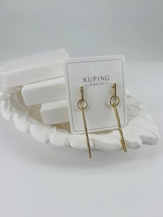 Zirkon Taşlı Pirinç Zirkon Küpe - Kp00363