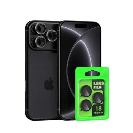 Apple İphone 18 Pro Max Raze Metal Kamera Lens - Siyah