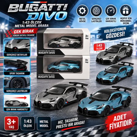 RW8343 1:43 ÇEK BIRAK ARABA LİSANSLI METAL MODEL ARABA adet fiyatıdır