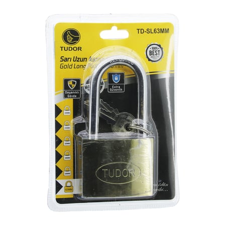Uzun Kancalı 63mm Sarı Asma Kilit