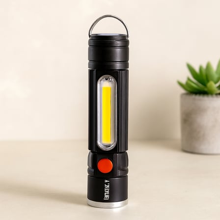 Zoomlu USB Şarjlı Metal El Feneri
