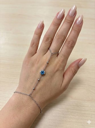 Nazar Boncuğu Detaylı Çelik Şahmaran - Sahmar0066