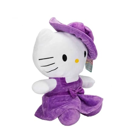 2089 Sun-jhn-sk-peluş H Kıtty Elbiseli Şapkalı 36 Cm Hkty Mor