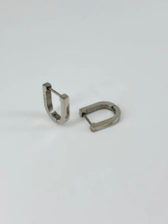 Rodyum Çelik Erkek Küpe Çap (9 Mm) Kalınlık (3 Mm) - Ekp0017