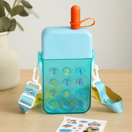 Telefon Modeli Su Matarası 300 ml - Pipetli Vidalı Kapak Askılı