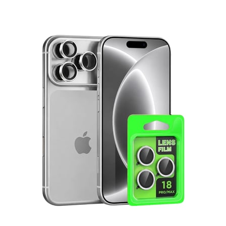 Apple İphone 18 Pro Max Raze Metal Kamera Lens - Gümüş