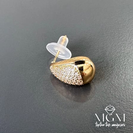 Zirkon Taşlı Su Damlası Küpe - Kp00161