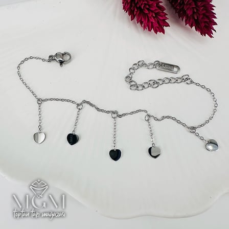 Rodyum Çelik Bileklikler 16+5 Cm Uzatma Payı - Kbl0123