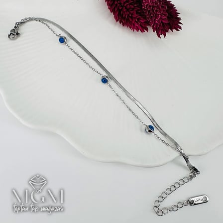 Rodyum Çelik Bileklikler 16+5 Cm Uzatma Payı - Kbl0095