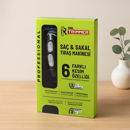 USB Şarjlı Saç ve Sakal Tıraş Makinesi 6 Farklı Kesim