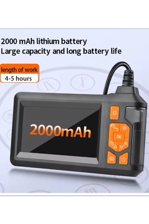Ekranlı 3 Kameralı 10 Mt Hafıza Kart Destekli Sert Kablo Yılan Endoskop Kamera 8 Mm 4.3 Inc