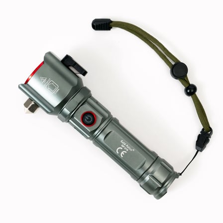 Gold Gp-218 İle Sınırları Aşın Yeni Nesil Tg Led Teknolojisiyle Ultra Uzun Menzilli Aydınlatma Ve Acil Durumlar İçin Dahili Cam Kırıcı Bir Arada. Şarj Edilebilir, Darbeye Dayanıklı Ve Profesyo