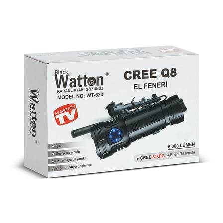 Cree Q- Xpg + Led  Şarjlı El Feneri  Wt-