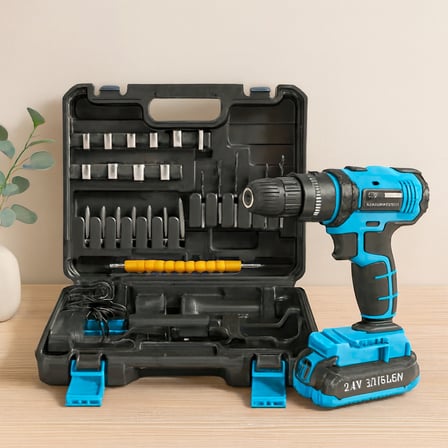 Şarjlı Matkap Seti 24W 1350 RPM Çantalı