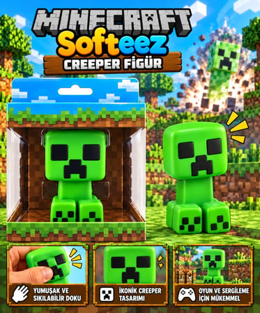 Minecraft Softeez Creeper Figür
