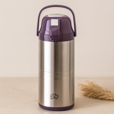 4.5 L Pompalı 304 Çelik Termos - Musluklu Taşıma Kulplu