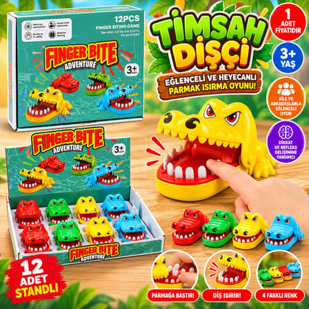 KZL-X023-79C Dıscı Set Kucuk Boy 12 Lı Stand Timsah Dişçi 1 Adet Fiyatıdır