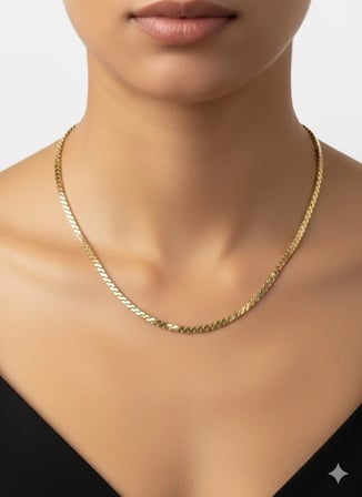 Kaplama Zincir Pirinç   Cm Kolye Zincir 60 Cm - Kl0253