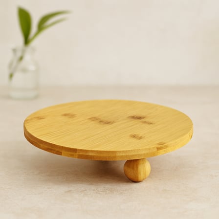Bambu Sunum Tahtası Yuvarlak 24.5 cm - 3 Ayaklı