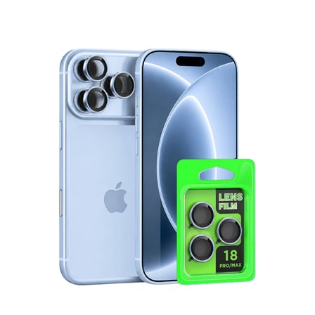Apple İphone 18 Pro Raze Metal Kamera Lens - Açık Mavi
