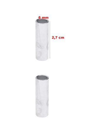 8 Adet Alüminyum Paten Teker Bağlantı Borusu Inline Paten Yedek Parçası 6mm x2,7 cm