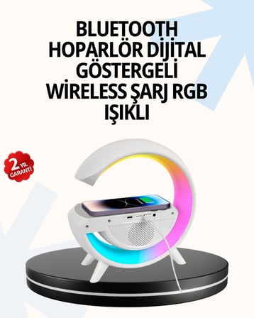 15W Hızlı Şarj Destekli LED Atmosfer Işığı ve Alarm Fonksiyonlu Lamba