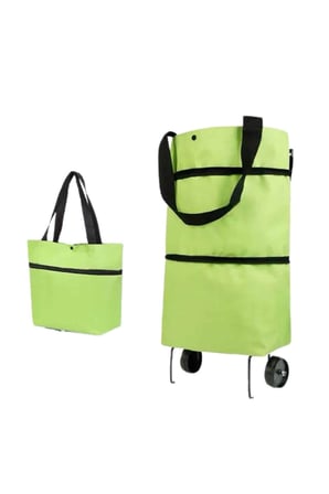 Pazar Arabası ve Alışveriş Çantası Çift Yönlü Kolay Tekerlekli Taşınabili