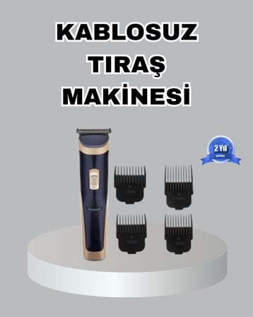 Çelik Bıçaklı Unisex Şarjlı Tıraş Makinesi – Sessiz Motor Kablosuz ve Ayar