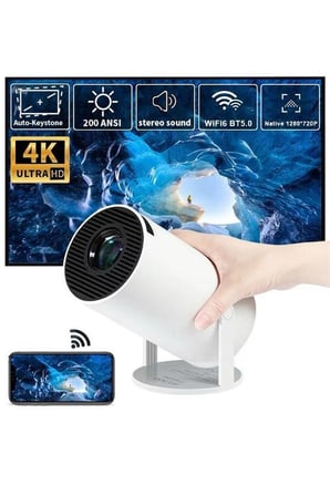 Ayaklı Projeksiyon Taşınabilir Mini Projektör Sinema Projektörü Android