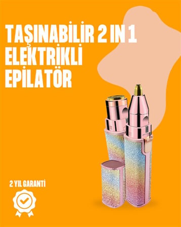 Mini USB Şarjlı Elektrikli Epilatör – Kaş ve Yüz Tüy Temizliği İçin 2'si 
