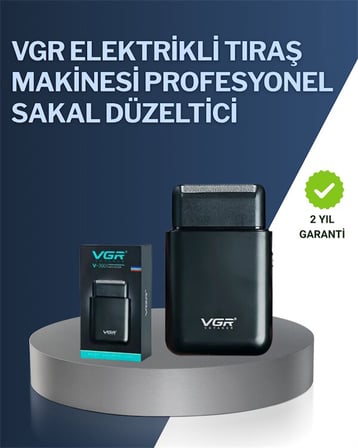 5 W Güçlü USB Şarjlı Sakal Şekillendirici – İki Başlıklı Su Geçirmez 