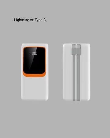 10.000 mAh Bataryalı Dijital Göstergeli Taşınabilir Powerbank