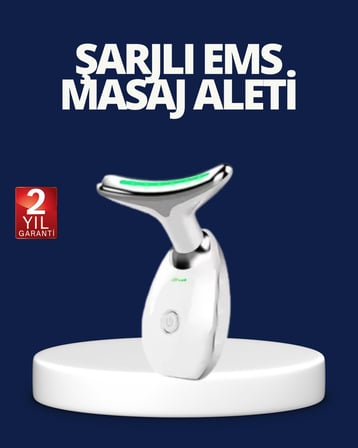 Yüz ve Boyun Sıkılaştırıcı Cilt Bakım Cihazı | EMS Mikro Akım & Kırışı