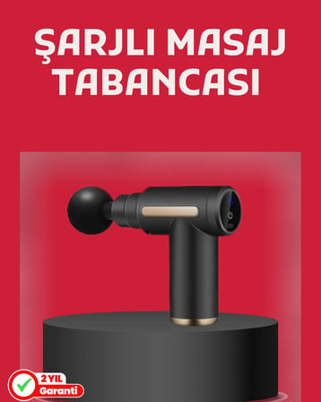 Derin Doku Masaj Tabancası 4 Başlık 6 Kademeli Sessiz Güç Şarjlı Kas Gevşeti