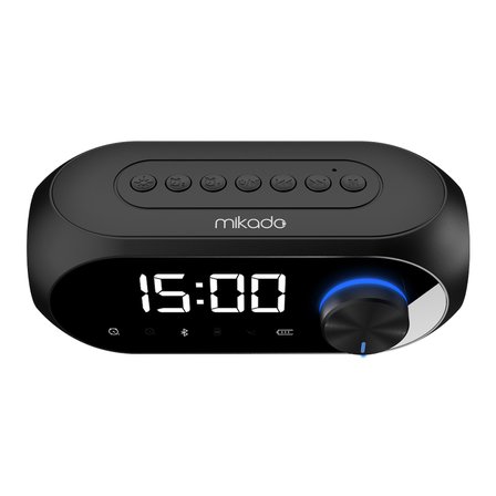 MIKADO MD-W7 Siyah 5W FM Radyo USB AUX Bluetooth Kablosuz Taşınabilir 1200mAh Bata