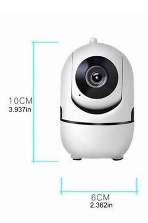 Baby Kamera Kablosuz 720P Beyaz 360 Derece Wifi Kamera Full HD 1080p