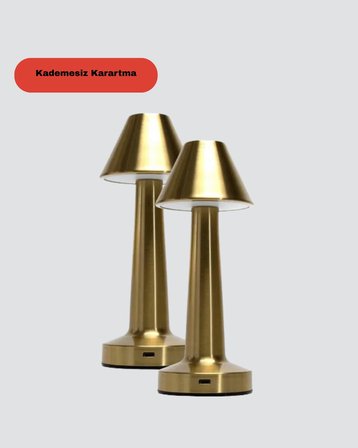 Modern Metal Masa Lambası 3 Işık Renkli Kademesiz Parlaklık Ayarlı