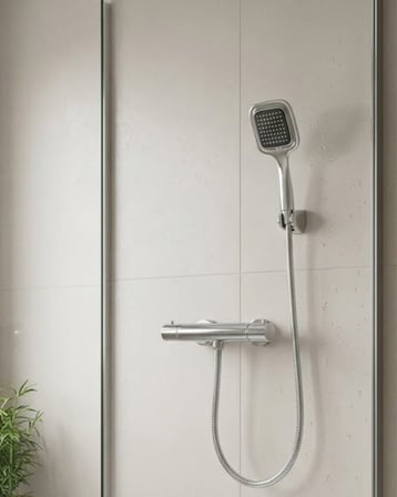 Çok Fonksiyonlu Siyah El Duşu Seti Spiral Hortum ve Duş Askısı Banyo Duş Başl