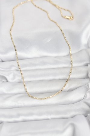 CM 14K Gold Renk Zincirli 60 cm Kadın Kolye 5886