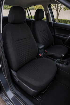 VW Jetta 2010 Sonrası Uyumlu Sportline Serisi Siyah Ortopedik Tay Tüyü Koltuk Kılıfı