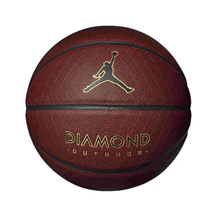  JORDAN DIAMOND OUTDOOR 8P DEFLATED AMBER/BLACK/METALLIC GOLD BASKETBOL TOPU 7 NUMARA