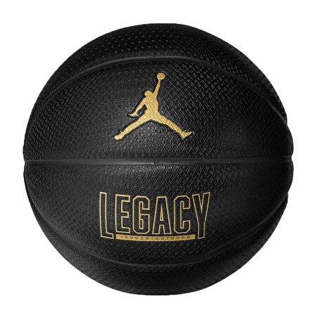 JORDAN LEGACY 2.0 8P DEFLATED BLACK/BLACK/BLACK/METALLIC GOLD BASKETBOL TOPU 7 NUMARA