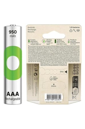 GP Batteries Recyko 950Mah AAA İnce Kalem 6 Adet Ni-Mh Şarjlı Pil 1.2 Volt