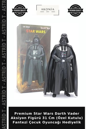 Premium Star Wars Darth Vader Aksiyon Figürü 31 Cm (Özel Kutulu) Fantezi Çocuk Oyuncağı Hediyelik