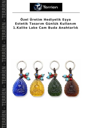 Özel Üretim Hediyelik Eşya Estetik Tasarım Günlük Kullanım 1.Kalite Lake Cam Buda Anahtarlık