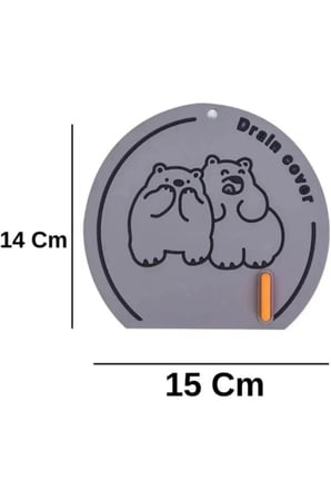4 Adet Koku Önleyici Silikon Gider Kapağı – Esnek Kapak Banyo Ve Mutfak Gideri İçin, Ayı Figürlü Drain Cover Odor Stopper